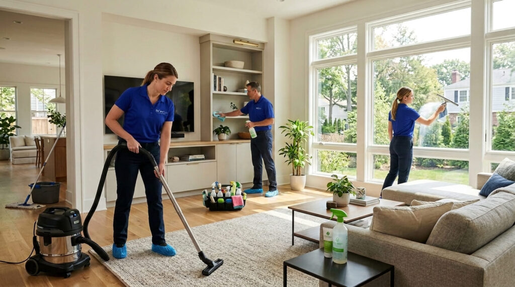 Professional cleaners from Seven Plus Cleaning providing residential cleaning services in White Plains.